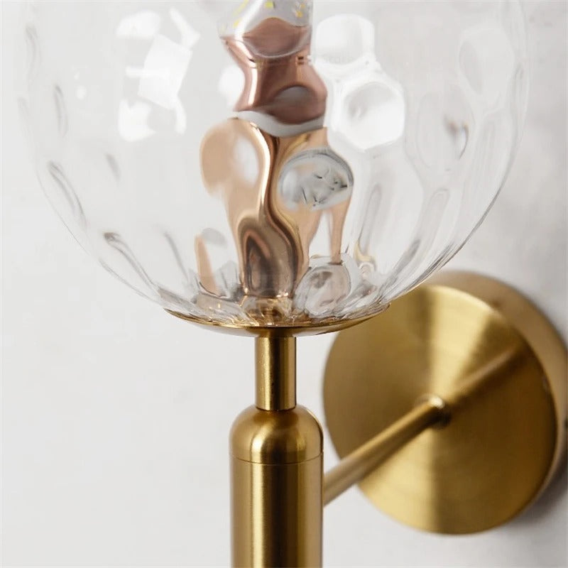 Nordic Style | LED Wall Sconce with Adjustable 3-Colour Lighting | Elegant Brass & Glass Design for Modern Ambience 4