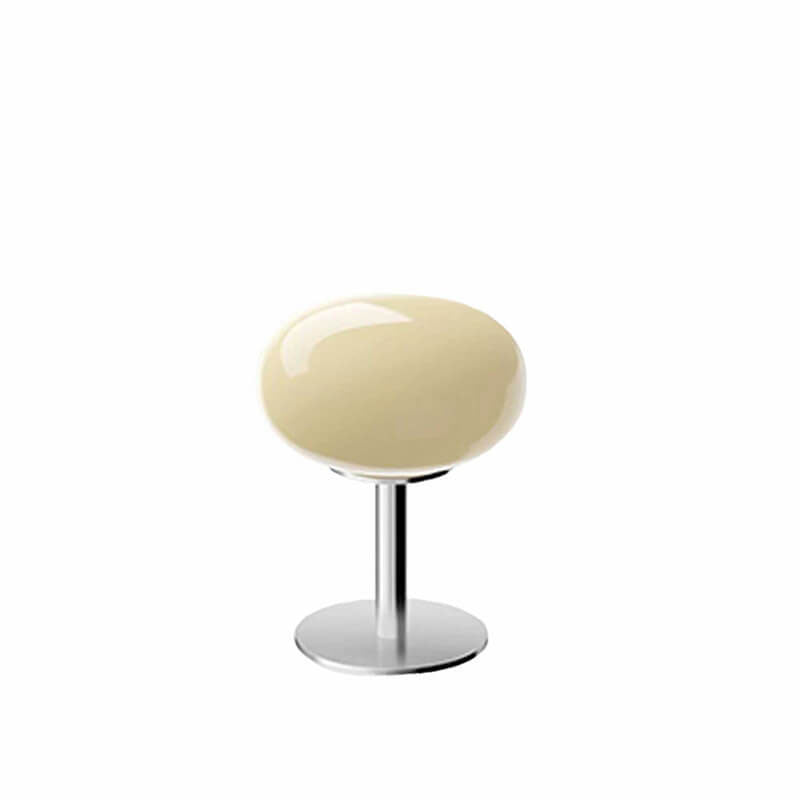 Nordic Vintage | Table Lamp with Round Glass Shade & Wrought Iron Base | Elegant Bedside Lighting for Cozy Ambiance 1