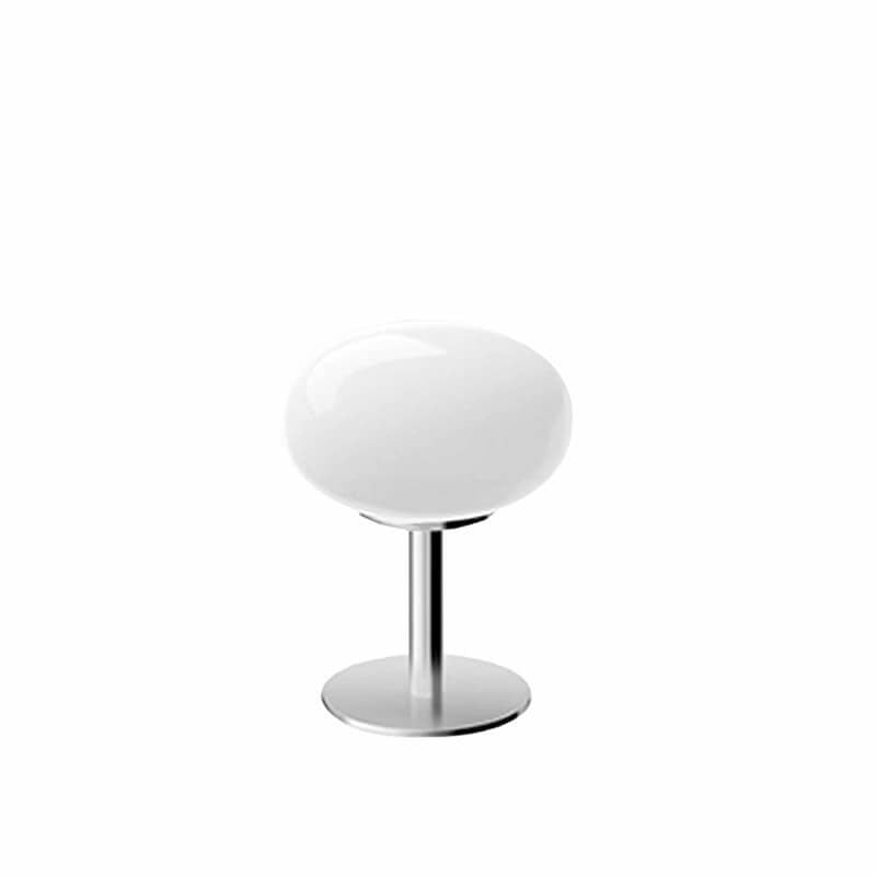 Nordic Vintage | Table Lamp with Round Glass Shade & Wrought Iron Base | Elegant Bedside Lighting for Cozy Ambiance 8