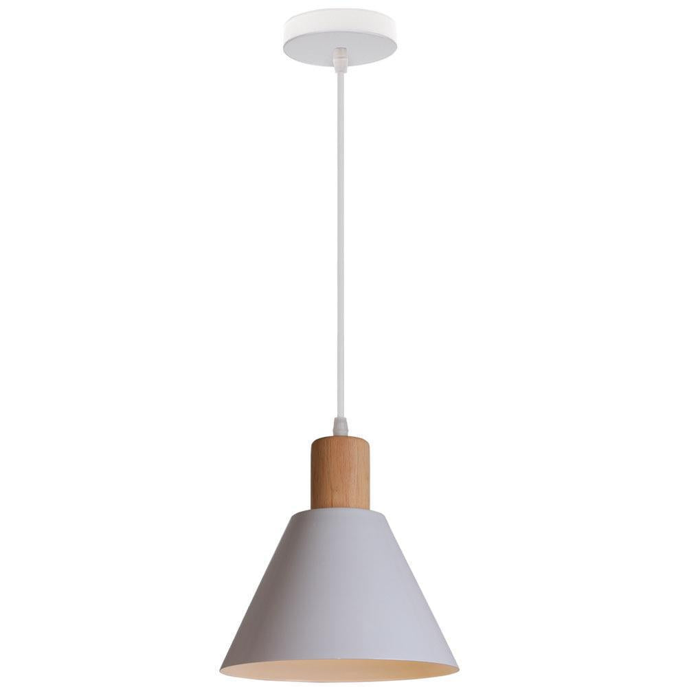 Nordic Wood Cone Pendant Light | Minimalist Kitchen Pendant Lighting with Adjustable Height | Perfect for Dining and Reading Spaces 0