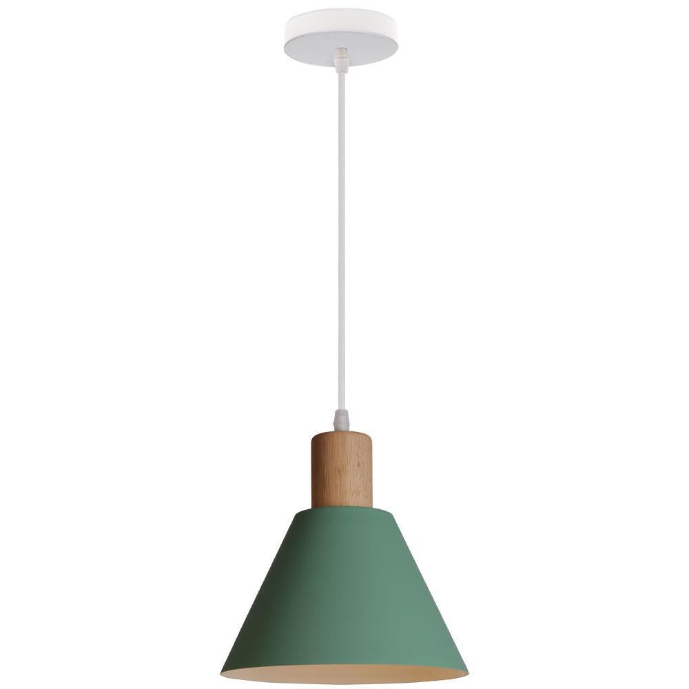 Nordic Wood Cone Pendant Light | Minimalist Kitchen Pendant Lighting with Adjustable Height | Perfect for Dining and Reading Spaces 9