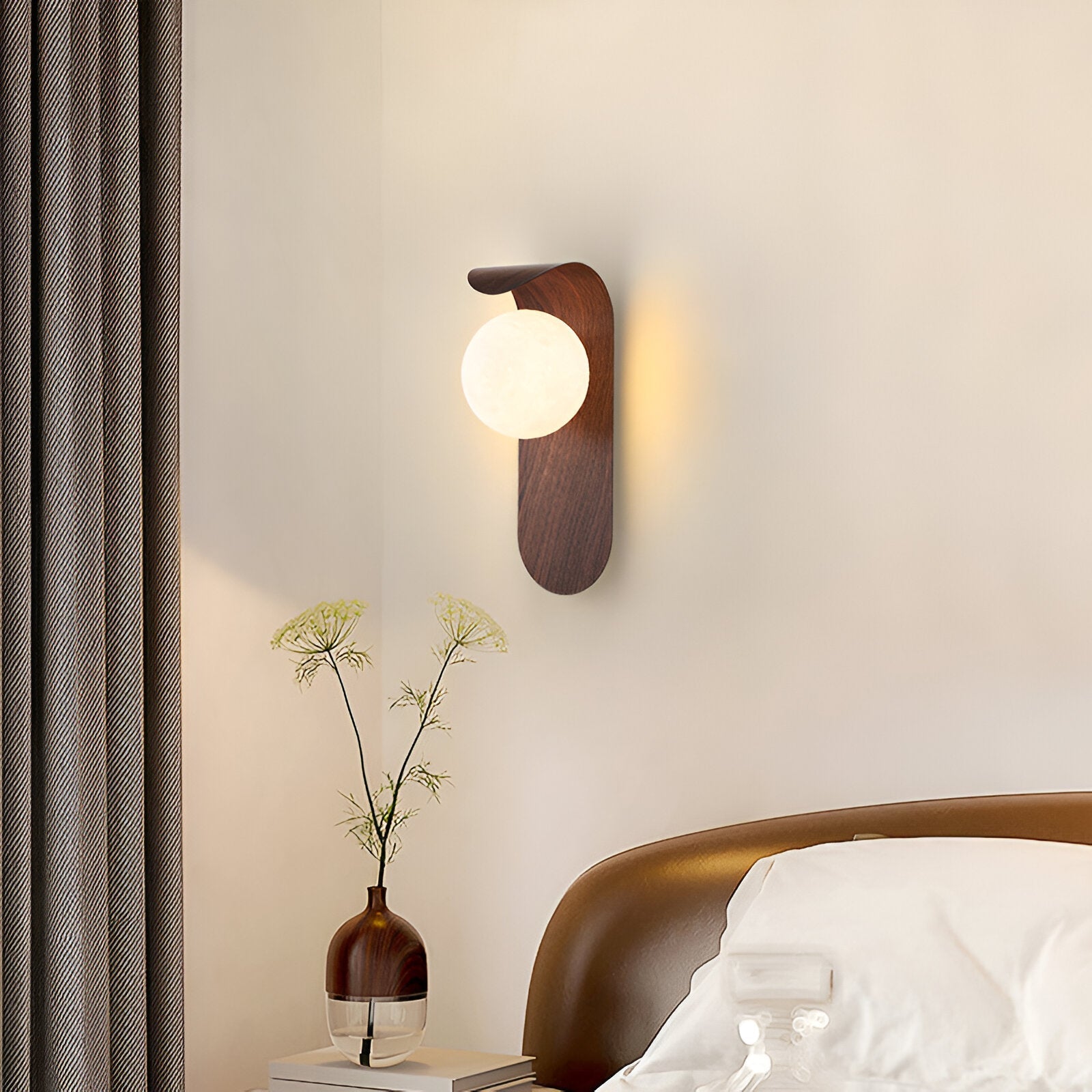 NordicaGlow | Elegant Minimalist Wood LED Wall Sconce Light 4