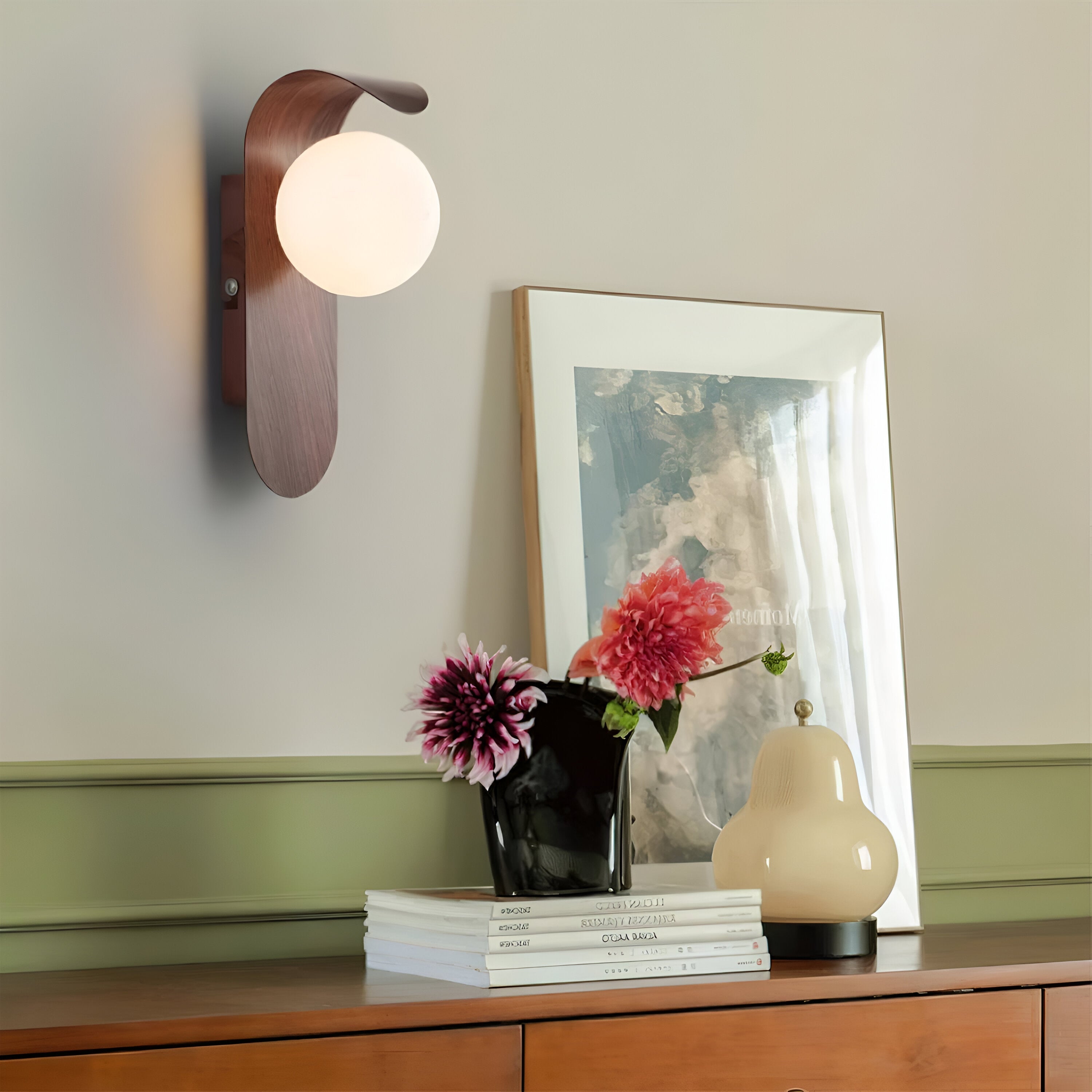 NordicaGlow | Elegant Minimalist Wood LED Wall Sconce Light 8
