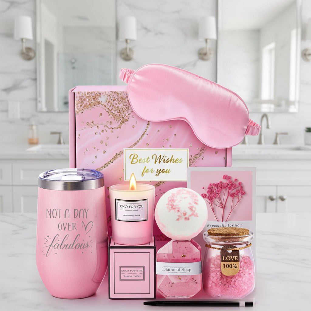 Luxury Bath Gift Set, Pamper Gift Set with Bath and Care Products, Spa Gift with Aromatherapy, Pamper Hamper_04