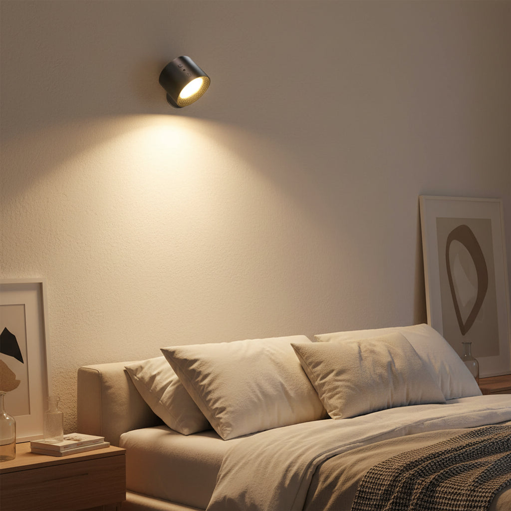 Rechargeable Wall Lights, Dimmable LED Wall Lamp with 360 Rotation, Living Room Wall Light_02