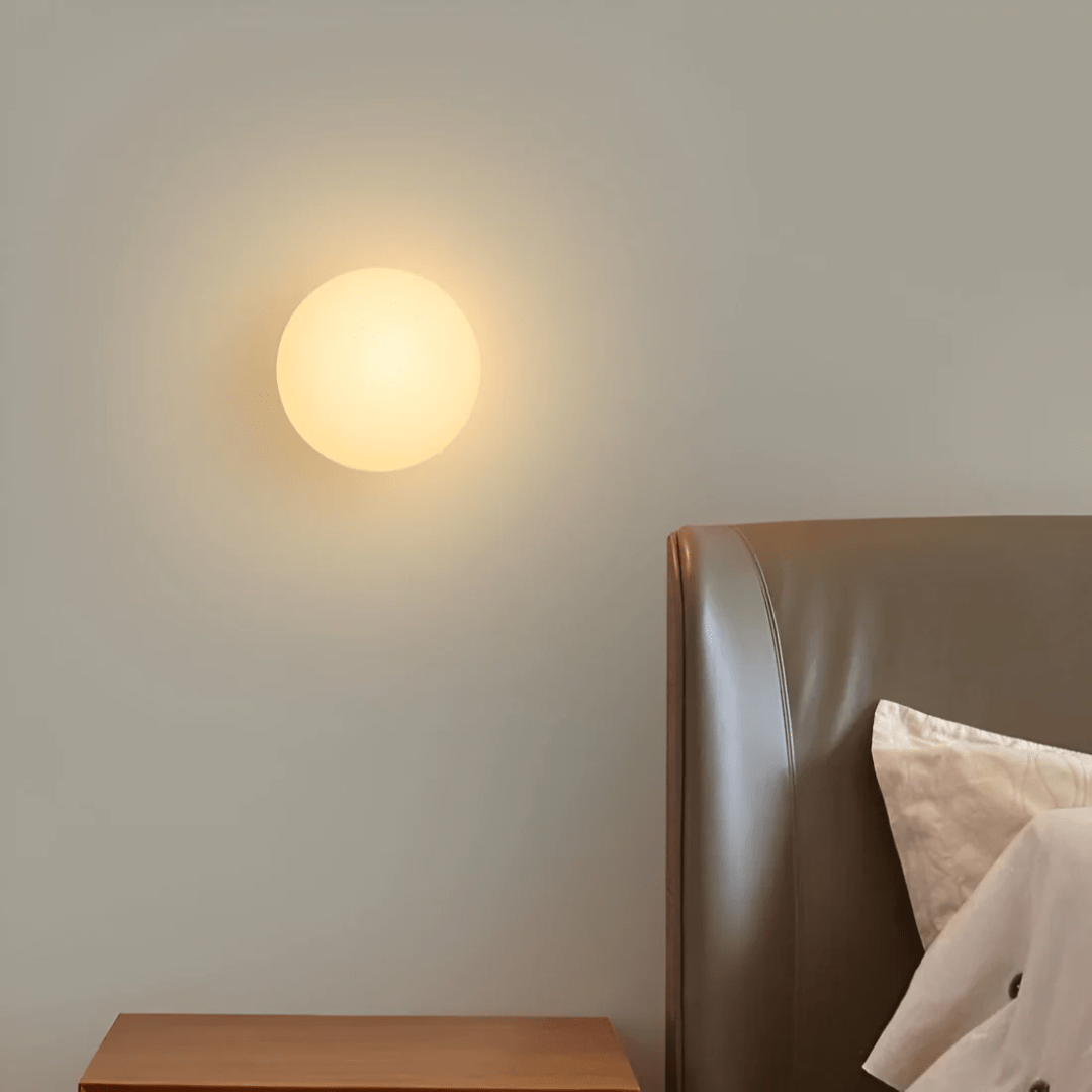Wall Lights Indoor, Modern Living Room Wall Light with Glass Globe, LED Wall Sconce for Bedroom and Hallway_01