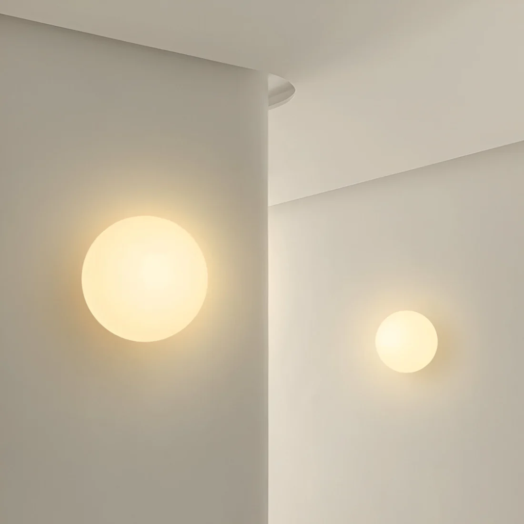 Wall Lights Indoor, Modern Living Room Wall Light with Glass Globe, LED Wall Sconce for Bedroom and Hallway_04