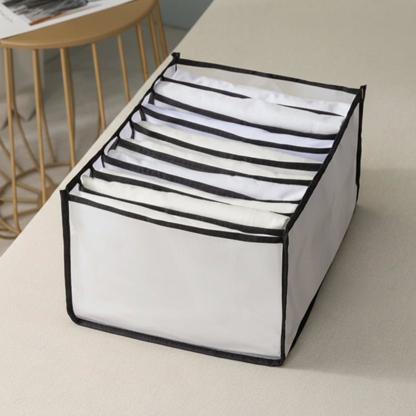 Drawer Organizer for Underwear, Wardrobe Organisers with Grid Compartments, Fabric Clothes Organiser for Socks and Bras_07