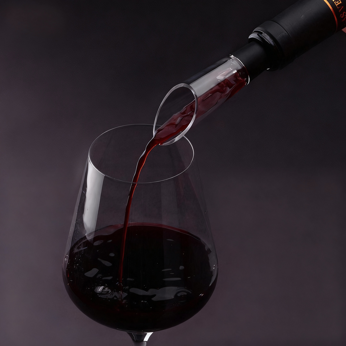 Electric Wine Opener, 4 in 1 Electric Corkscrew with Foil Cutter, Pourer and Wine Bottle Stopper, Wine Gift Set_04