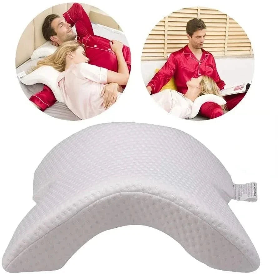 U Shaped Memory Foam Pillow, Neck Pillow for Bed and Sofa, Ergonomic Reading Pillow with Neck and Hand Support_03