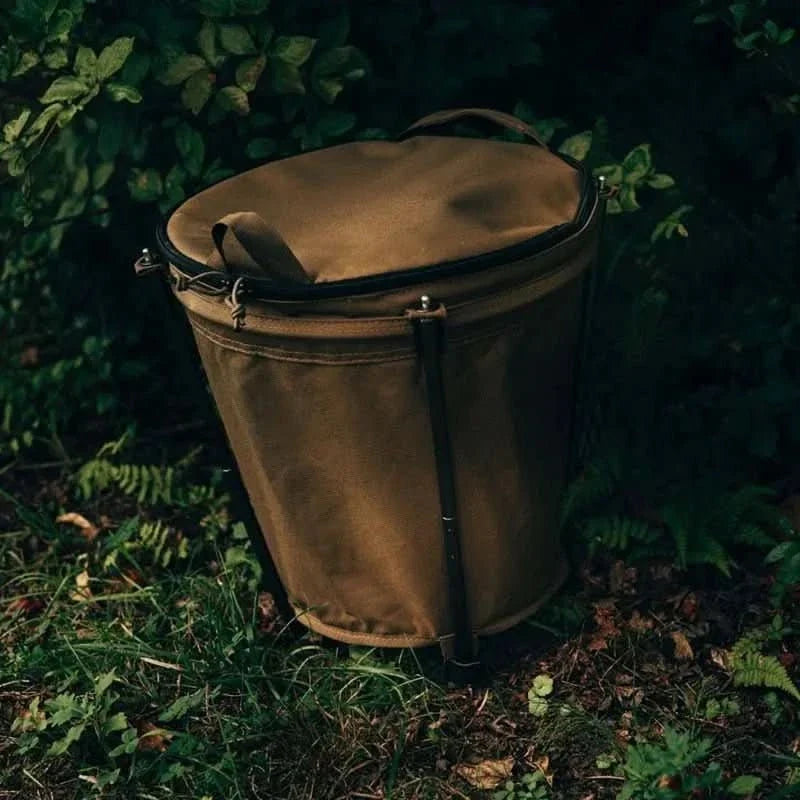 Outdoor Bin for Camping, Collapsible Camping Bin 20 Litre with PVC Lining, Camping Equipment for Festivals and BBQ_03