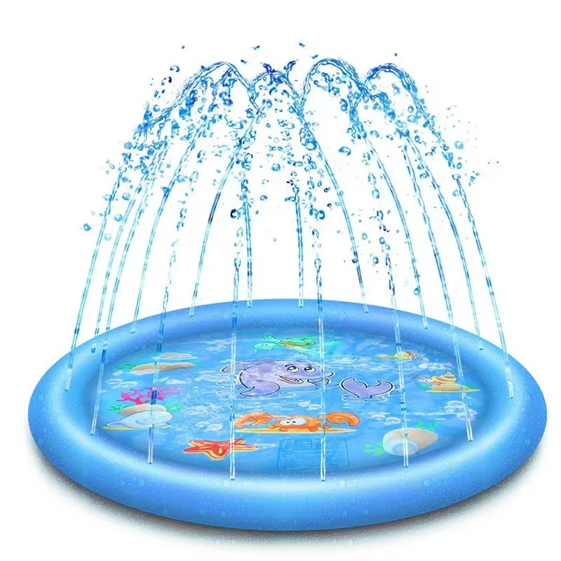 Outdoor Dog Splash Pad | 60/67 Inch Cooling Mat with Sprinkler | Non-Slip Surface for Safe Water Play