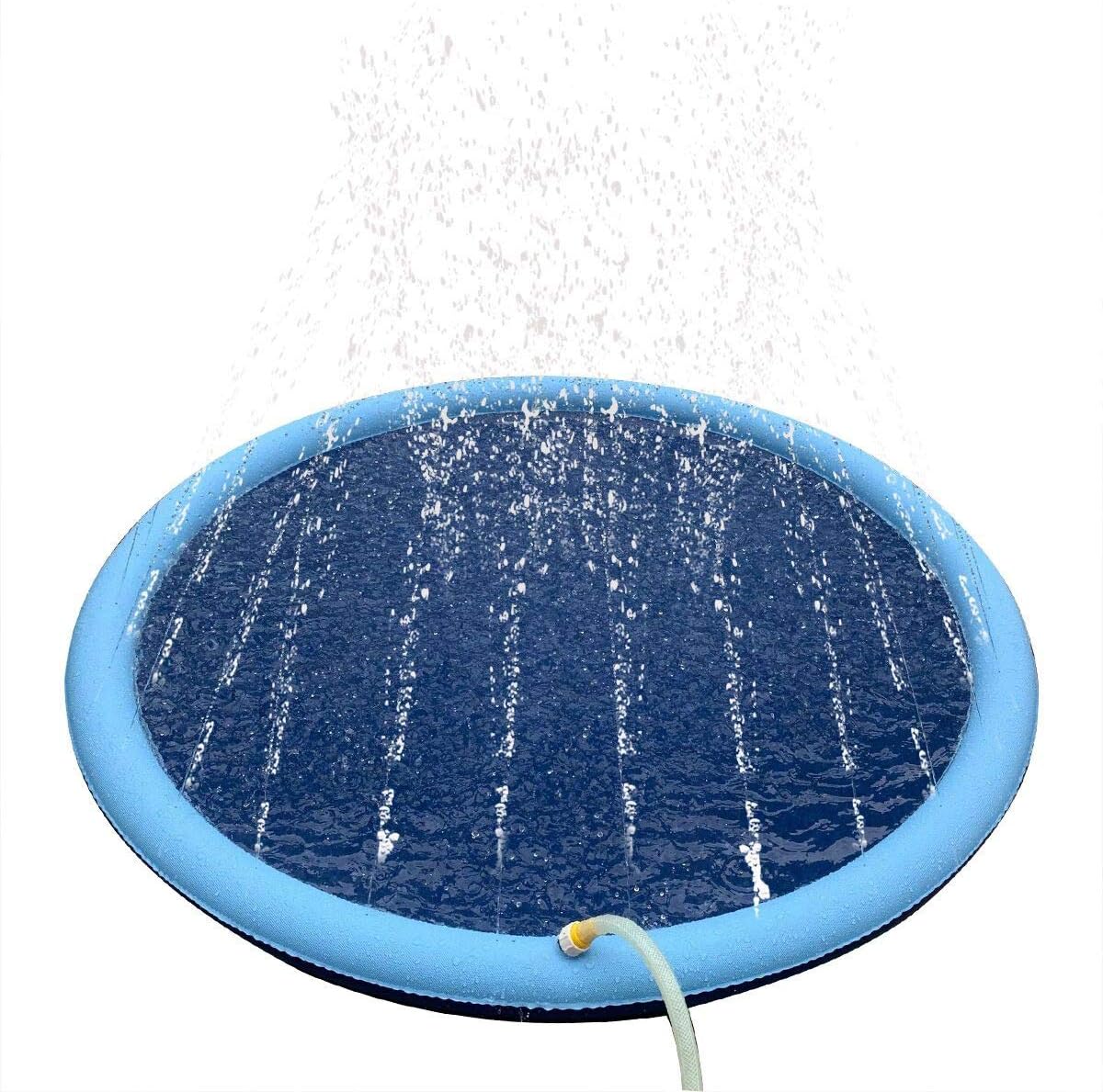 Outdoor Dog Splash Pad | 60/67 Inch Cooling Mat with Sprinkler | Non-Slip Surface for Safe Water Play 2