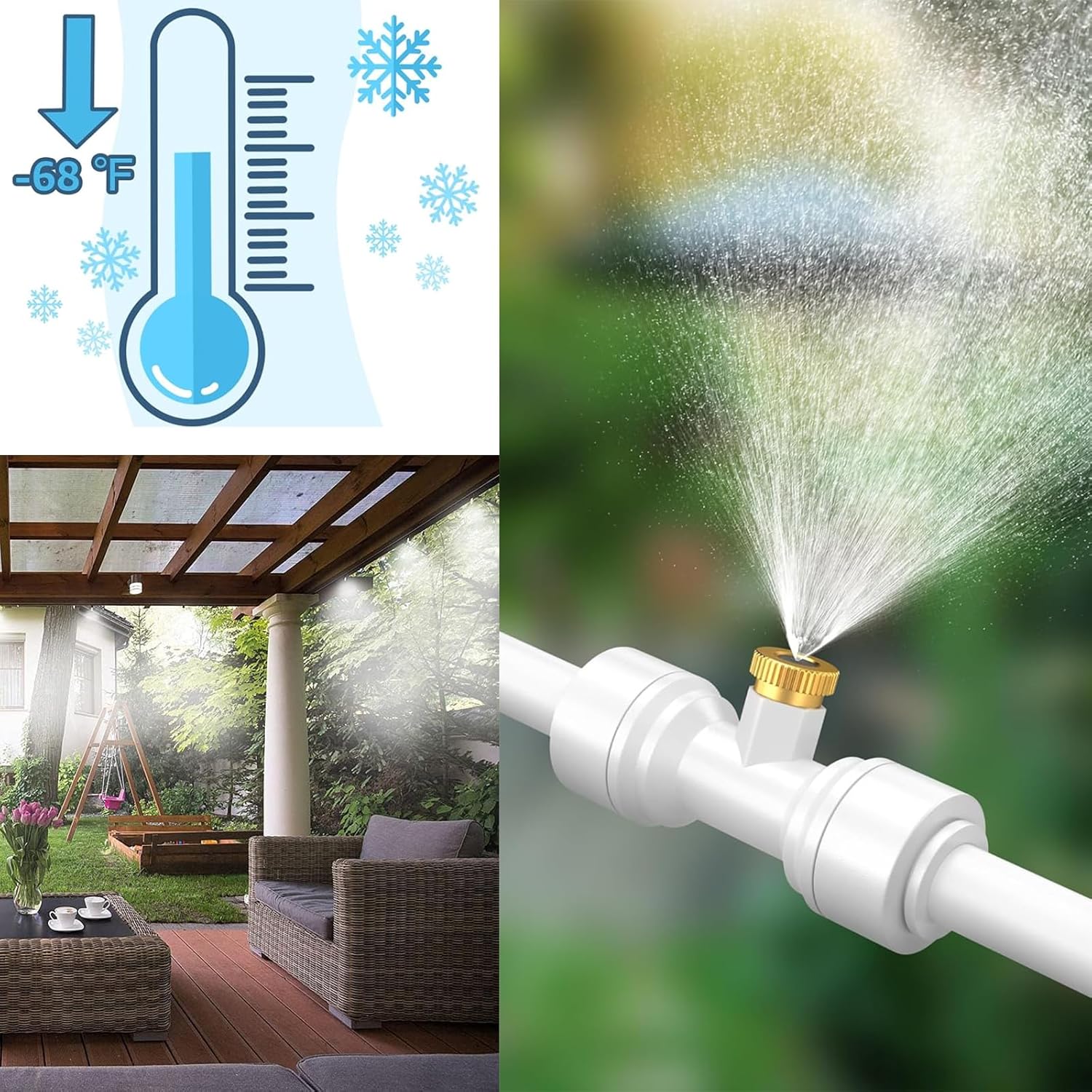 Outdoor Misting System | Quick Setup for Efficient Cooling in Gardens and Patios 2