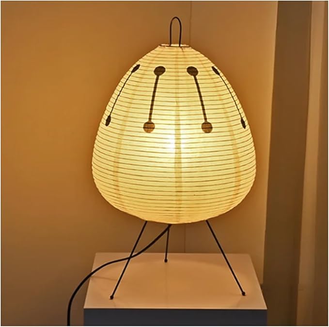 Table Lamp, Rice Paper Lamp with Iron Base, Retro Small Table Lamp for Living Room and Bedroom Mood Lighting_07