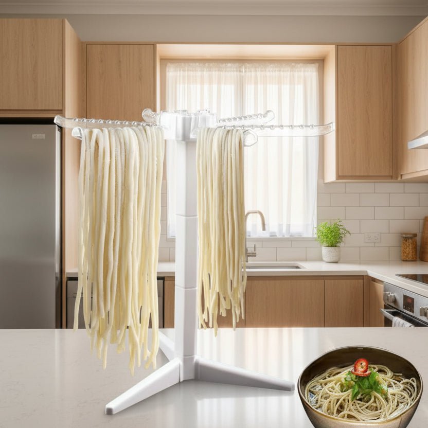 Pasta Drying Rack with 5 Arms, Pasta Hanging Rack with Non Slip Base for Spaghetti and Tagliatelle, Kitchen Accessories_01