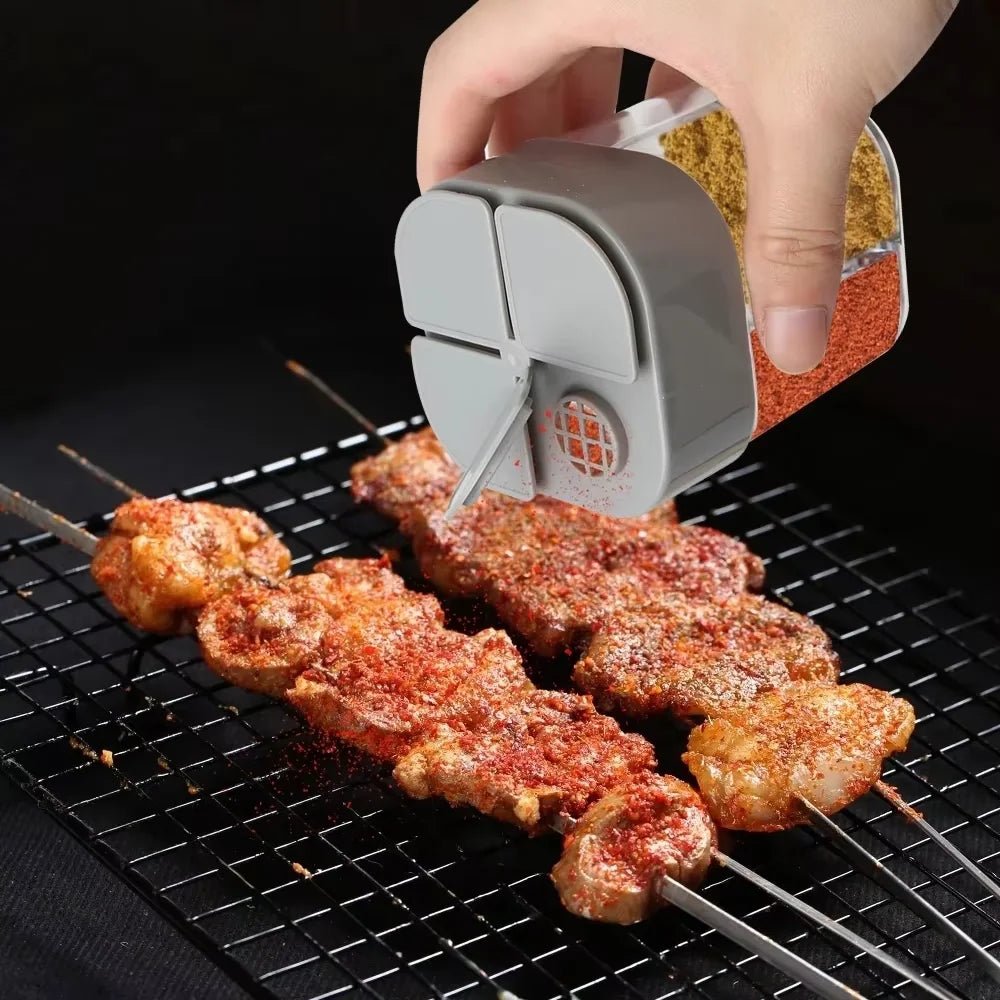 Travel Spice Container 4 in 1, Spice Dispenser with 4 Compartments, Portable Spice Storage for Camping Cooking_04