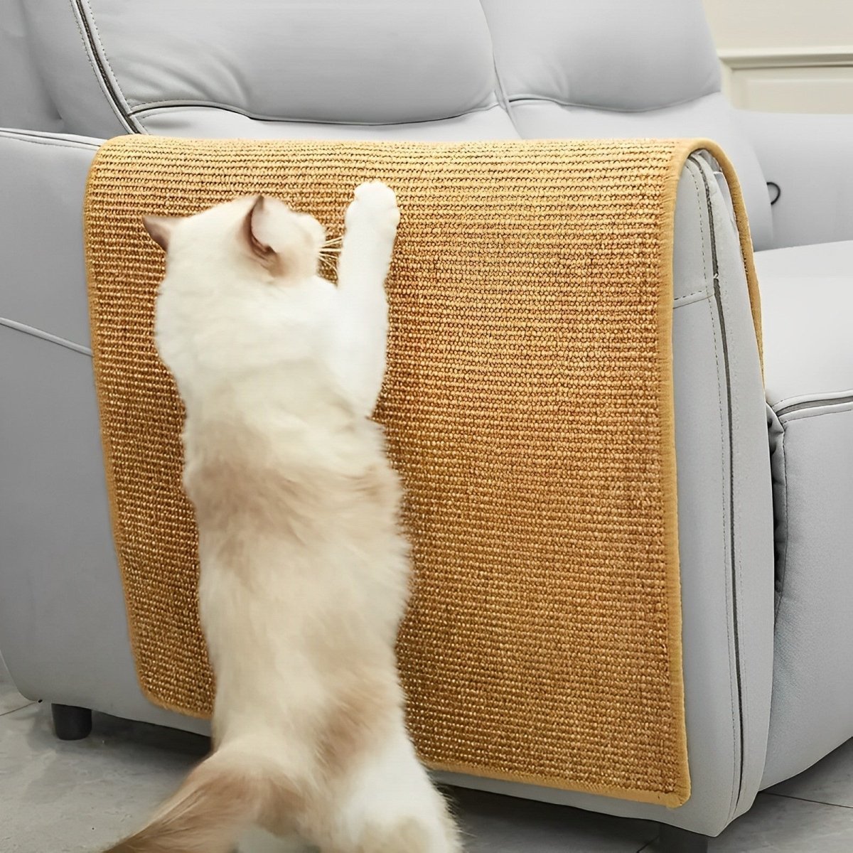 Cat Scratchers, Sisal Cat Scratching Board for Cats of All Sizes, Flat Cat Scratching Mat with MDF Base
