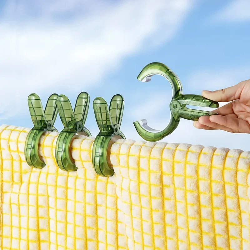 Clothes Pins 10 Pack, Plastic Clothes Pegs with Rust Free Springs, Strong Washing Pegs for Towels and Laundry_02