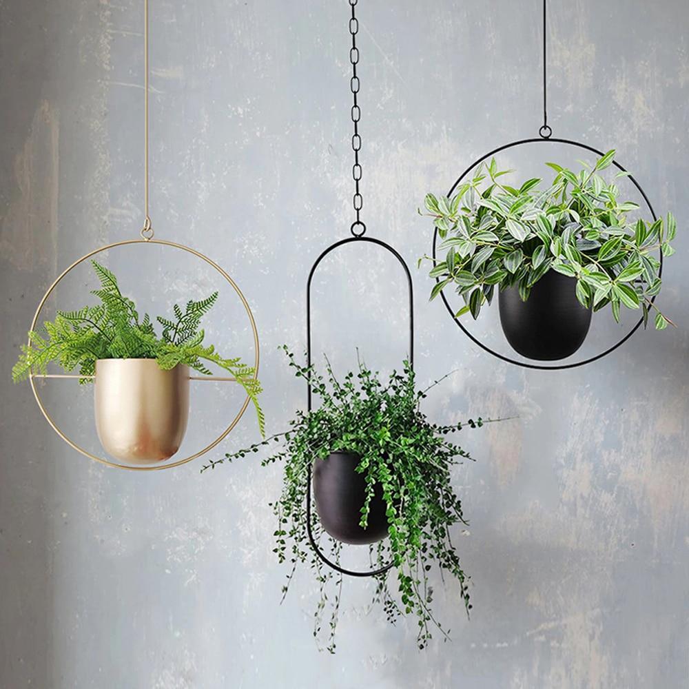 Plant Hangers for Wall, Minimalist Iron Plant Pot Hanger with Adjustable Chain – image 6