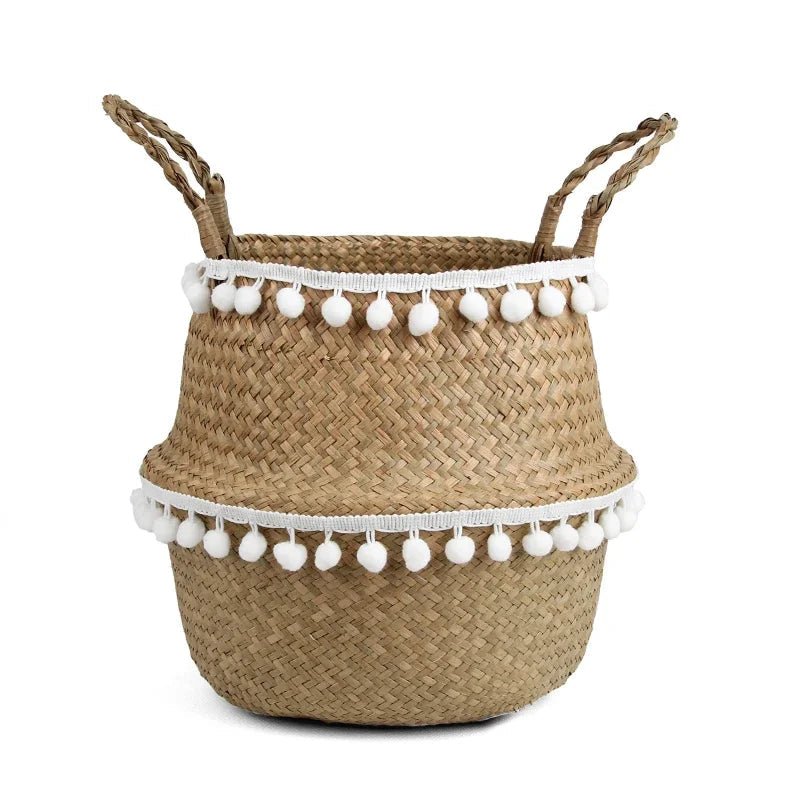 Wicker Baskets, Handmade Foldable Willow Basket for Plants, Woven Storage Basket – image 6
