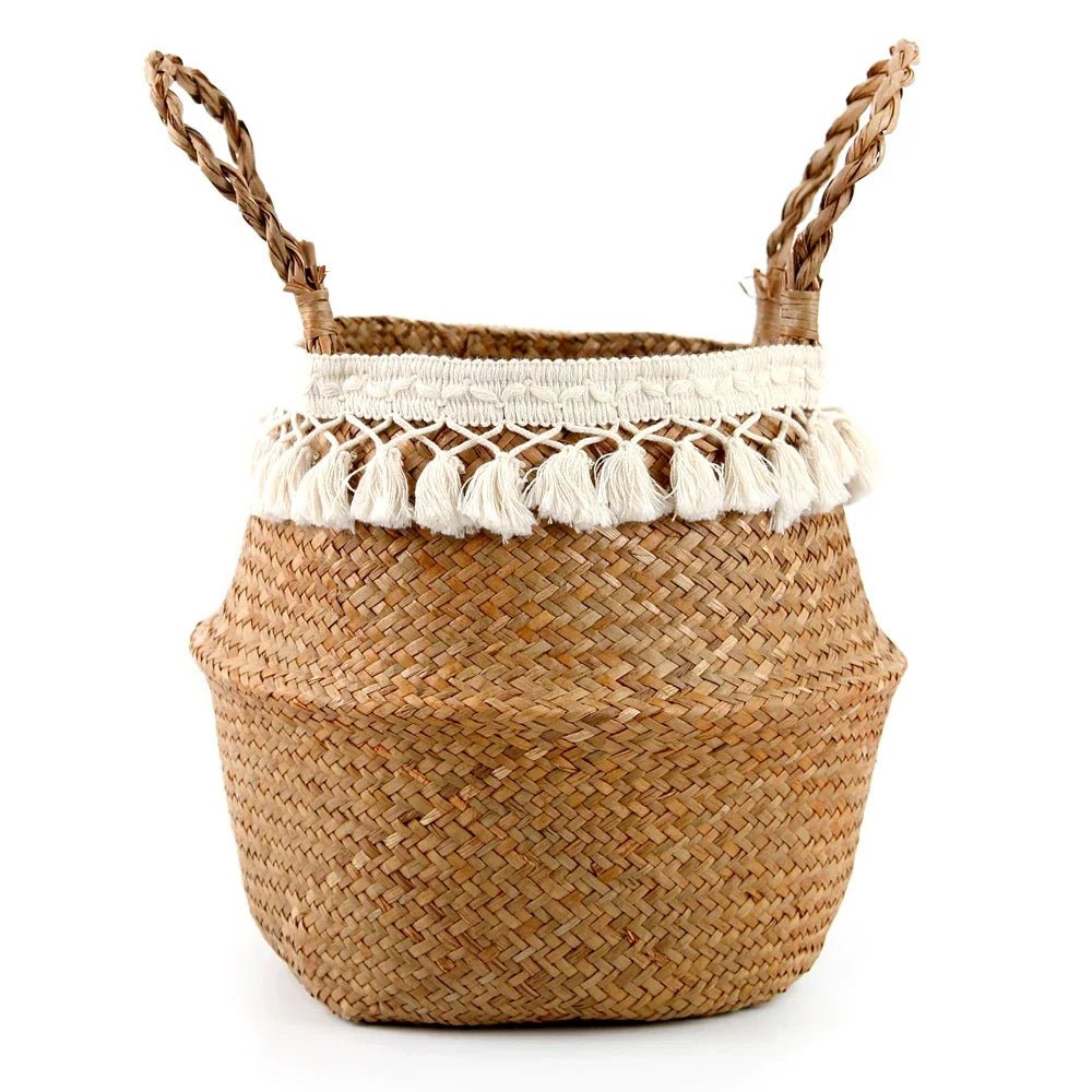 Wicker Baskets, Handmade Foldable Willow Basket for Plants, Woven Storage Basket, Plant Pot Cover for Home – image 7