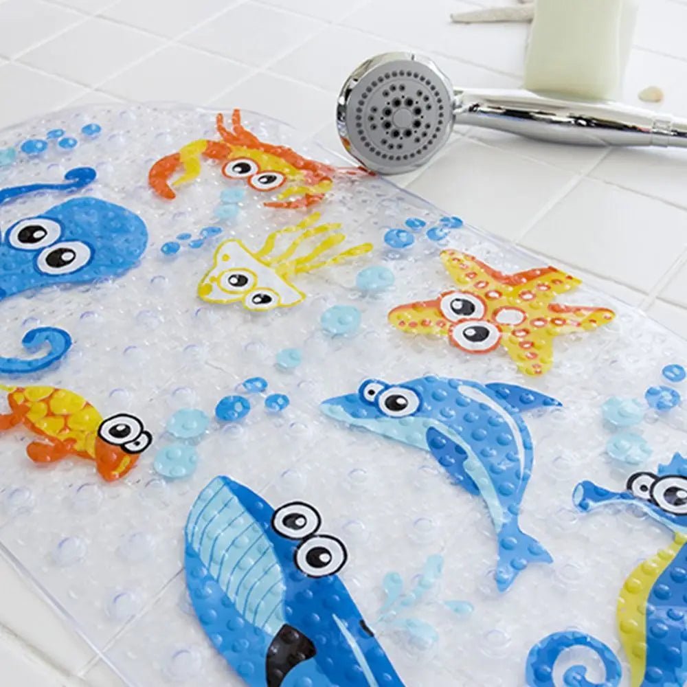 Non Slip Bath Mat for Kids, Children's Bath Mats with Suction Cups, Anti Slip Bathtub Mat with Fun Cartoon Designs_01