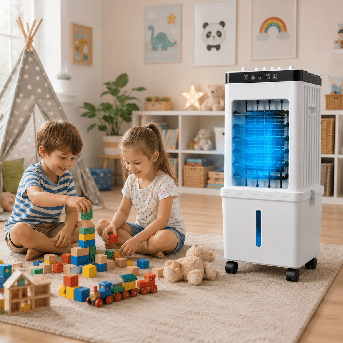 Portable Cooling Unit with Cooling Packs, Portable Air Cooler 3 in 1 with Remote, Evaporative Air Cooler for Bedroom_03