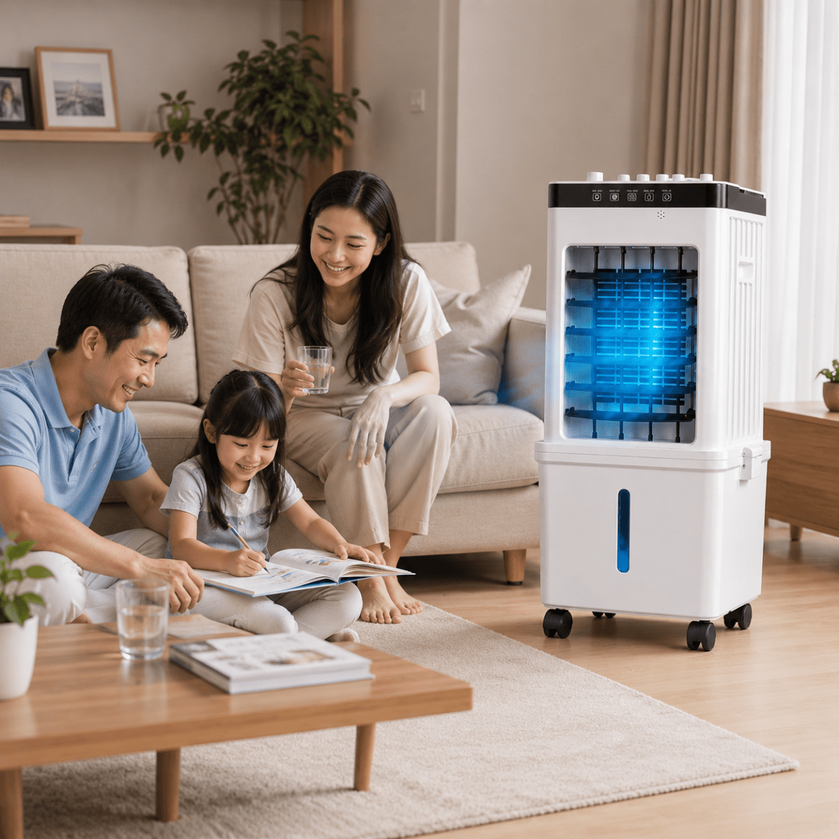 Portable Cooling Unit with Cooling Packs, Portable Air Cooler 3 in 1 with Remote, Evaporative Air Cooler for Bedroom_01