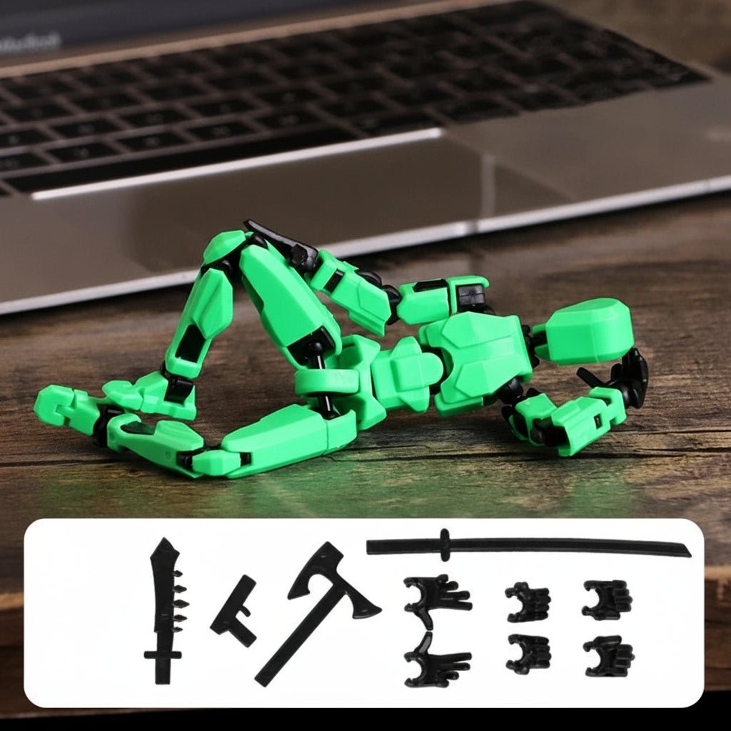 3D Printed Action Figure 14 cm, Articulated Robot Toy, Paintable 3D Printed Toy for Collectors and Display_10