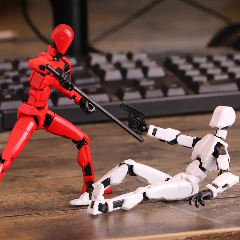 3D Printed Action Figure 14 cm, Articulated Robot Toy, Paintable 3D Printed Toy for Collectors and Display