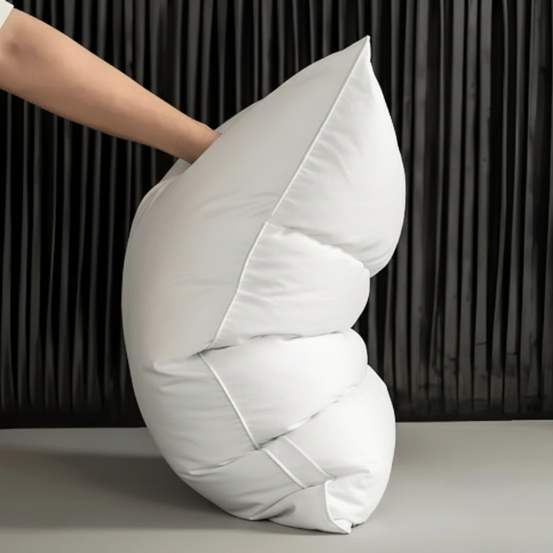 Duck Feather Pillow for Side Sleepers, Back Sleeper Pillow with Cotton Cover – image 4