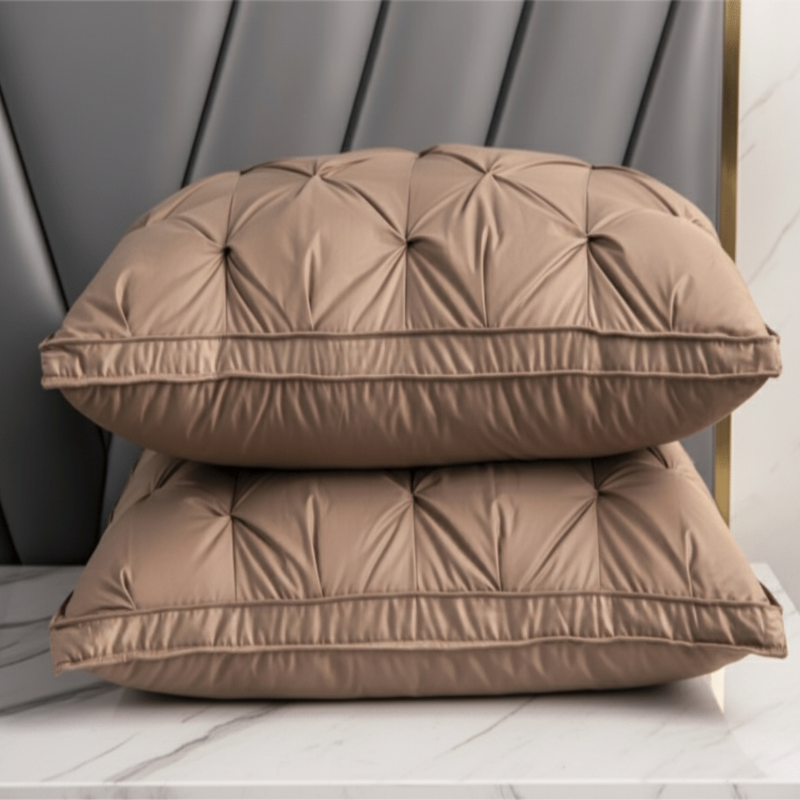 Duck Feather Pillow for Side Sleepers, Standard Size Bed Pillows – image 5