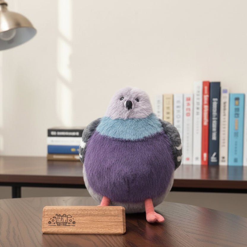 Pigeon Soft Toy, Fluffy Pigeon Plush Toy for Cuddling, Stuffed Animal Bird, 23 cm Cuddly Toy_07