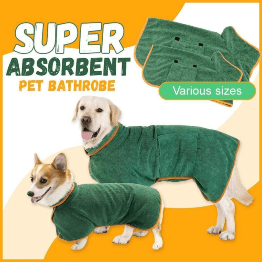 Absorbent Dog Drying Robe with Velcro Fastener, Washable Dog Clothes for Small to Large Breeds – image 9
