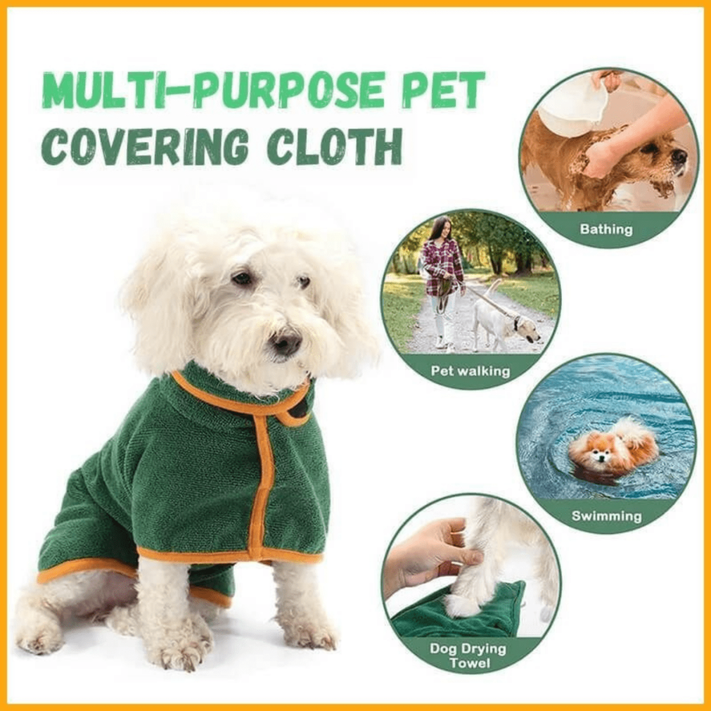 Dog Coat for Drying, Washable Dog Clothes for Small to Large Breeds