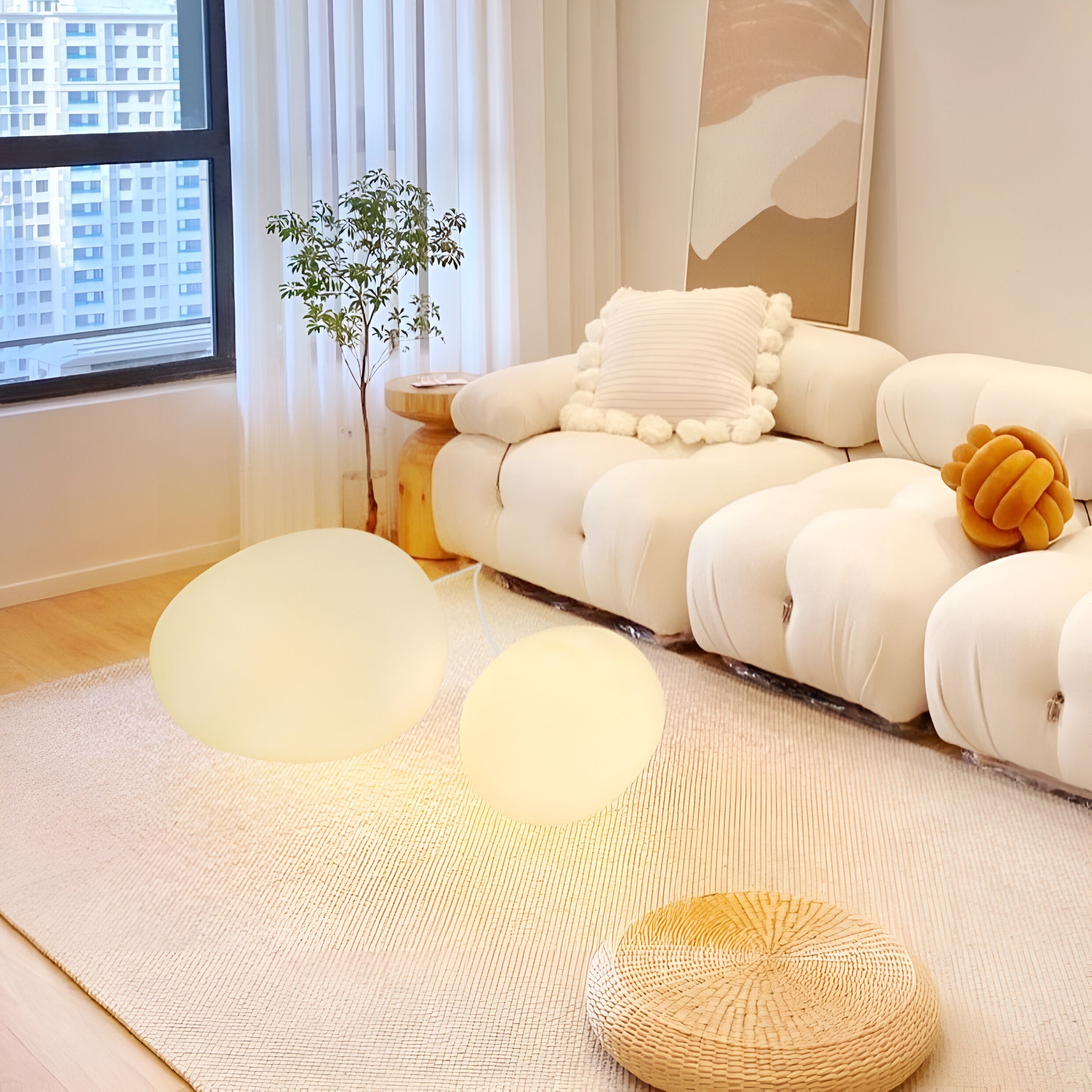 PebbleGlow | Elegant Nature-Inspired LED Table Lamp for Living Room 2
