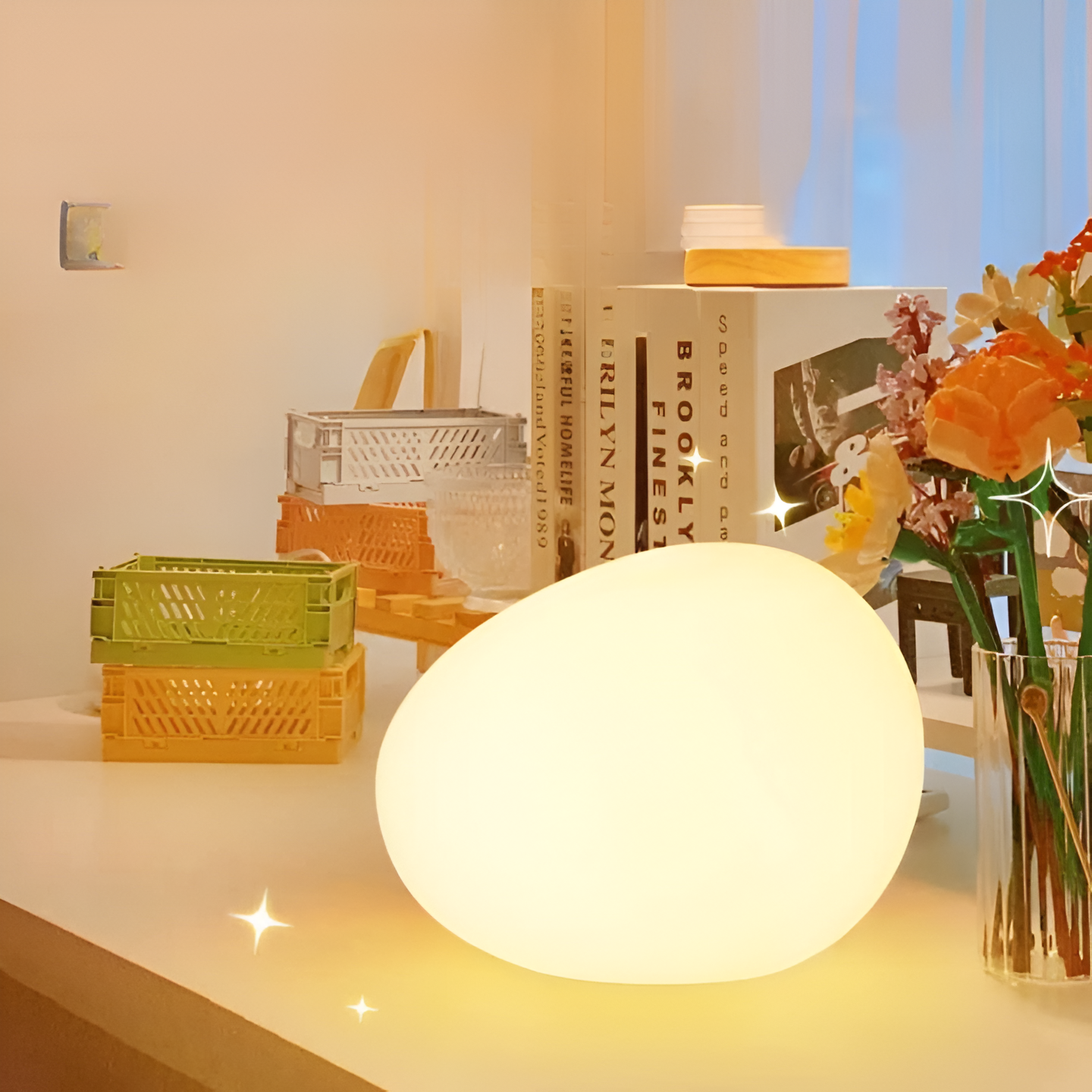 PebbleGlow | Elegant Nature-Inspired LED Table Lamp for Living Room 8