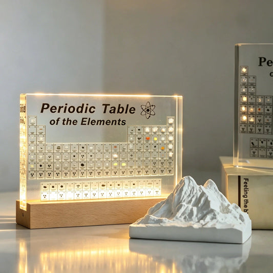 Periodic Table Display | 83 Real Element Samples in Acrylic with Integrated LED Lighting | Educational Tool for Science Enthusiasts 0