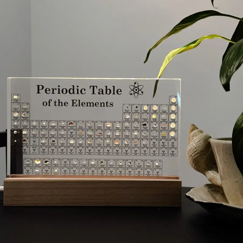 Periodic Table Display | 83 Real Element Samples in Acrylic with Integrated LED Lighting | Educational Tool for Science Enthusiasts 2