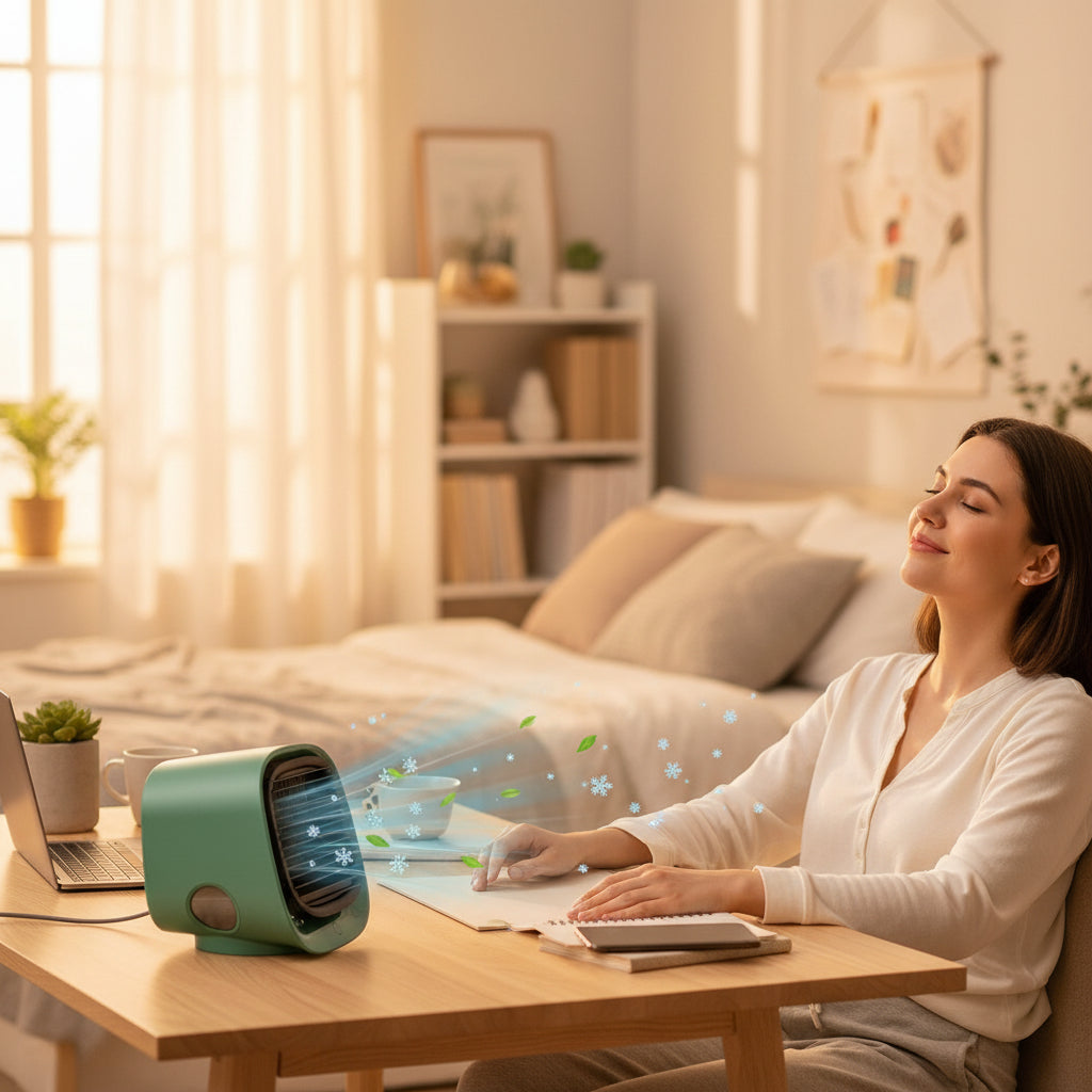 Personal Air Conditioner | Portable USB Mini Fan with Humidifying Mist | Compact Cooling Solution for Personal Comfort 5