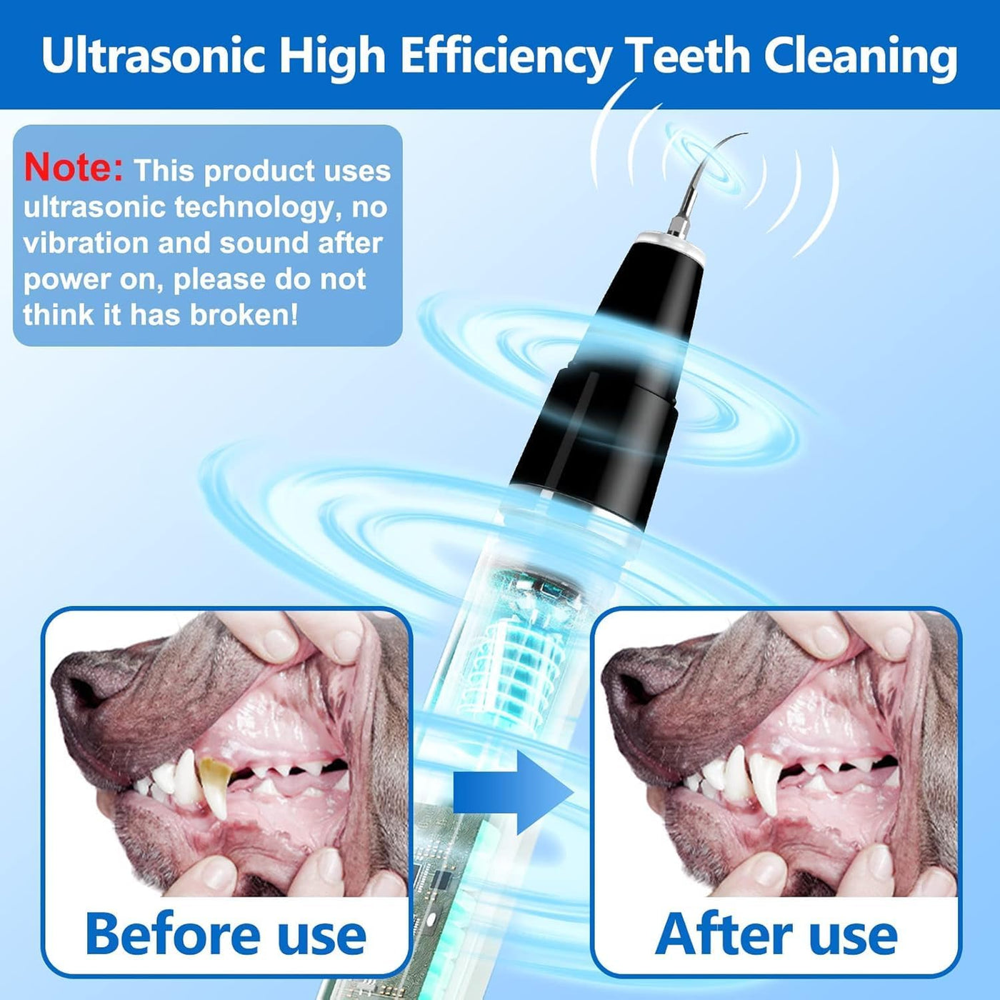 Pet Care Essentials | Ultrasonic Dog Tooth Cleaner for Quick & Gentle Oral Care 6