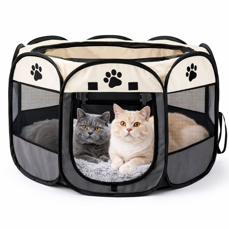 Pet Haven | Portable Dog Playpen with Breathable Mesh Panels | Secure Indoor and Outdoor Enclosure for Pets