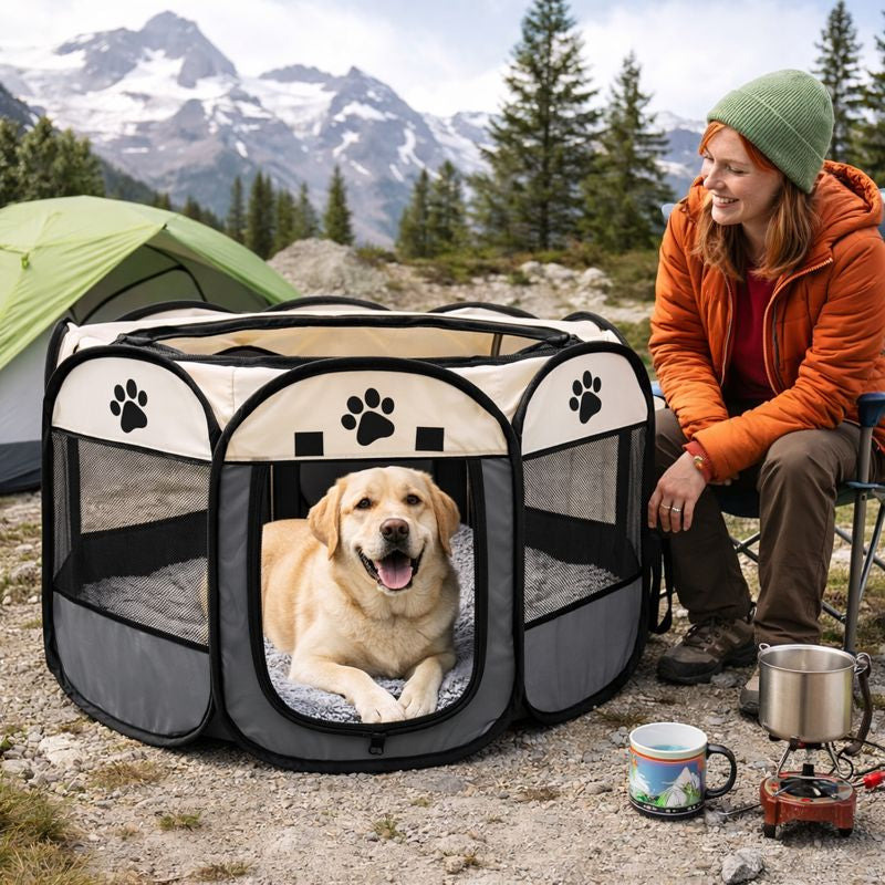 Pet Haven | Portable Dog Playpen with Breathable Mesh Panels | Secure Indoor and Outdoor Enclosure for Pets 7