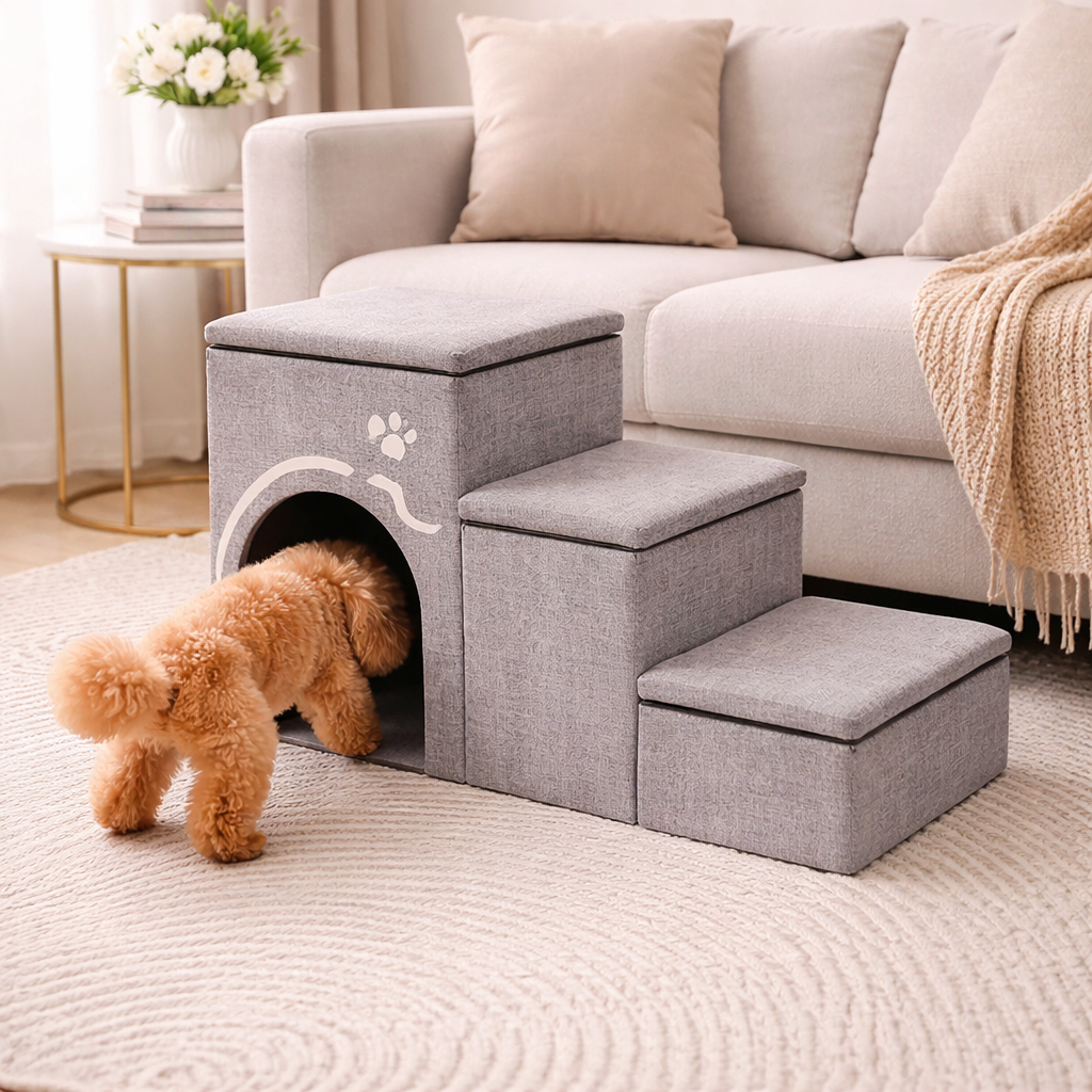 Pet Steps Collection | Dog Stairs for Bed with Foldable Eco-Friendly Design | Easy Access for Pets 8