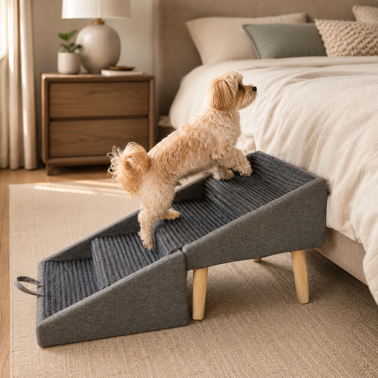 Pet Steps | 2-in-1 Dog Ramp & Stairs with Non-Slip Surface | Foldable Design for Easy Access 6