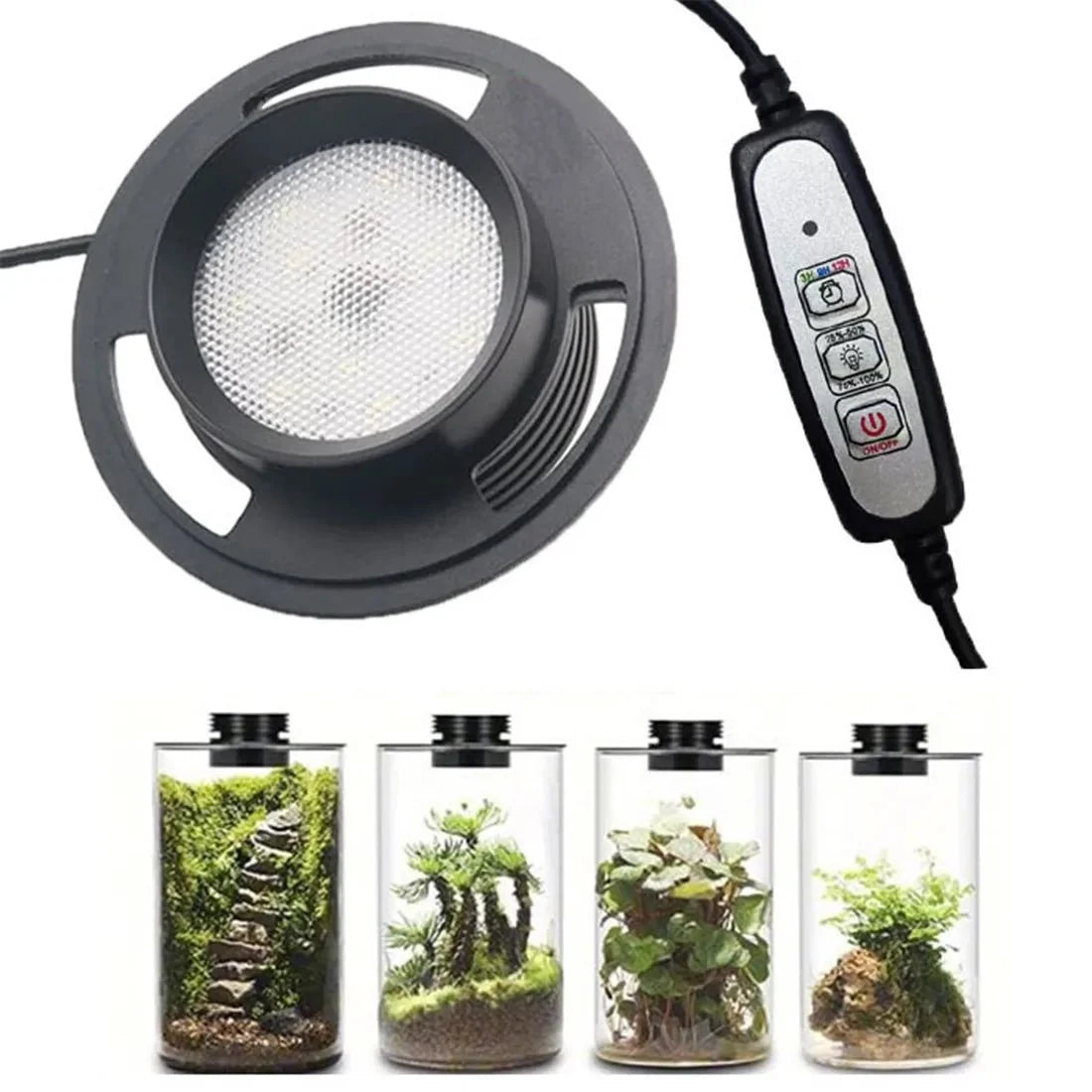 LED Grow Lamp for Indoor Plants, Plant Grow Light with Full Spectrum and Timer, USB Plant Lamp for Houseplants