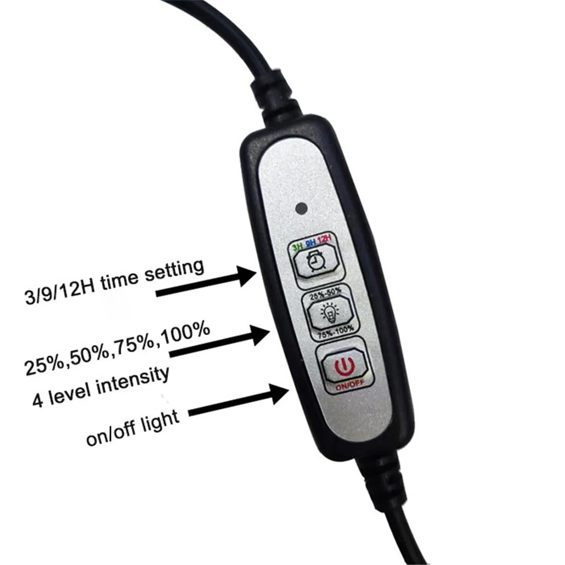 LED Grow Lamp for Indoor Plants, Plant Grow Light with Full Spectrum and Timer, USB Plant Lamp for Houseplants_03