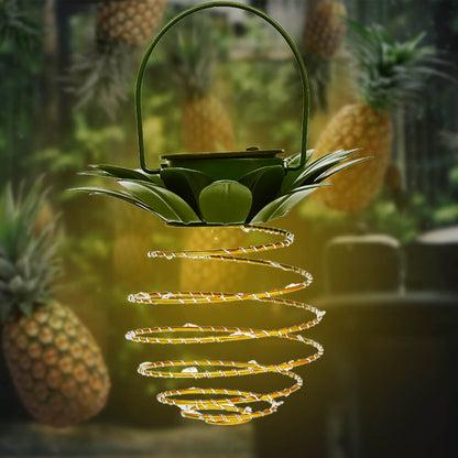 PineappleGlow | Charming Solar LED Hanging Lantern for Outdoor Spaces 0