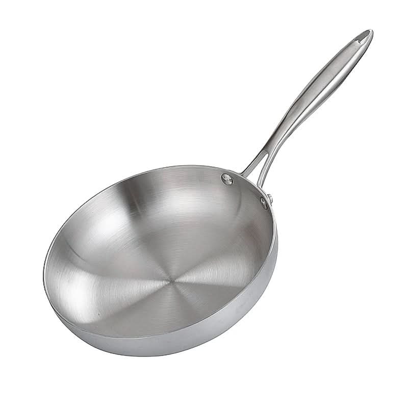 Stainless Steel Pan, Uncoated Frying Pan for Induction Hob and Gas, Induction Pan 22 cm, 26 cm, 28 cm_06
